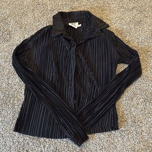 Princess Polly black long sleeve button up shirt
